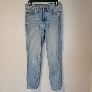 Madewell 10" High-Rise Skinny Jeans 27 Light Wash Denim